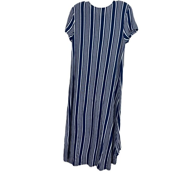 2/$30 Zara Striped Short Sleeve Maxi Knit Dress Size Small Relaxed Fit - Picture 6 of 9